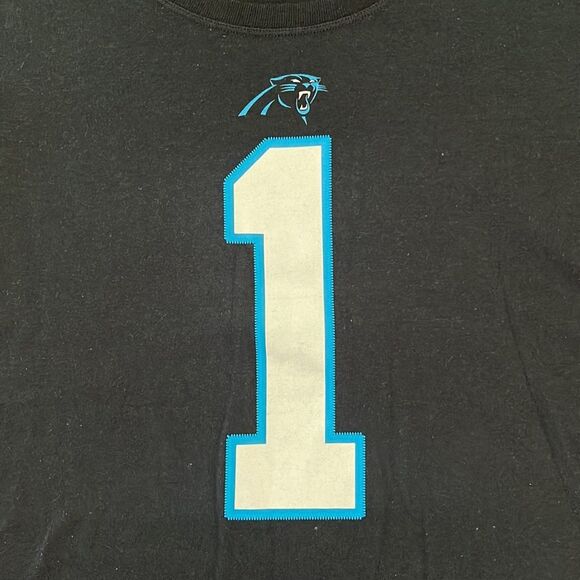 Nike Carolina Panthers Cam Newton T-shirt Large Black Football Sports New - Picture 3 of 8